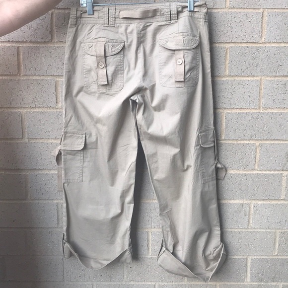 Khaki cargo capris Sz 7 - Picture 4 of 4
